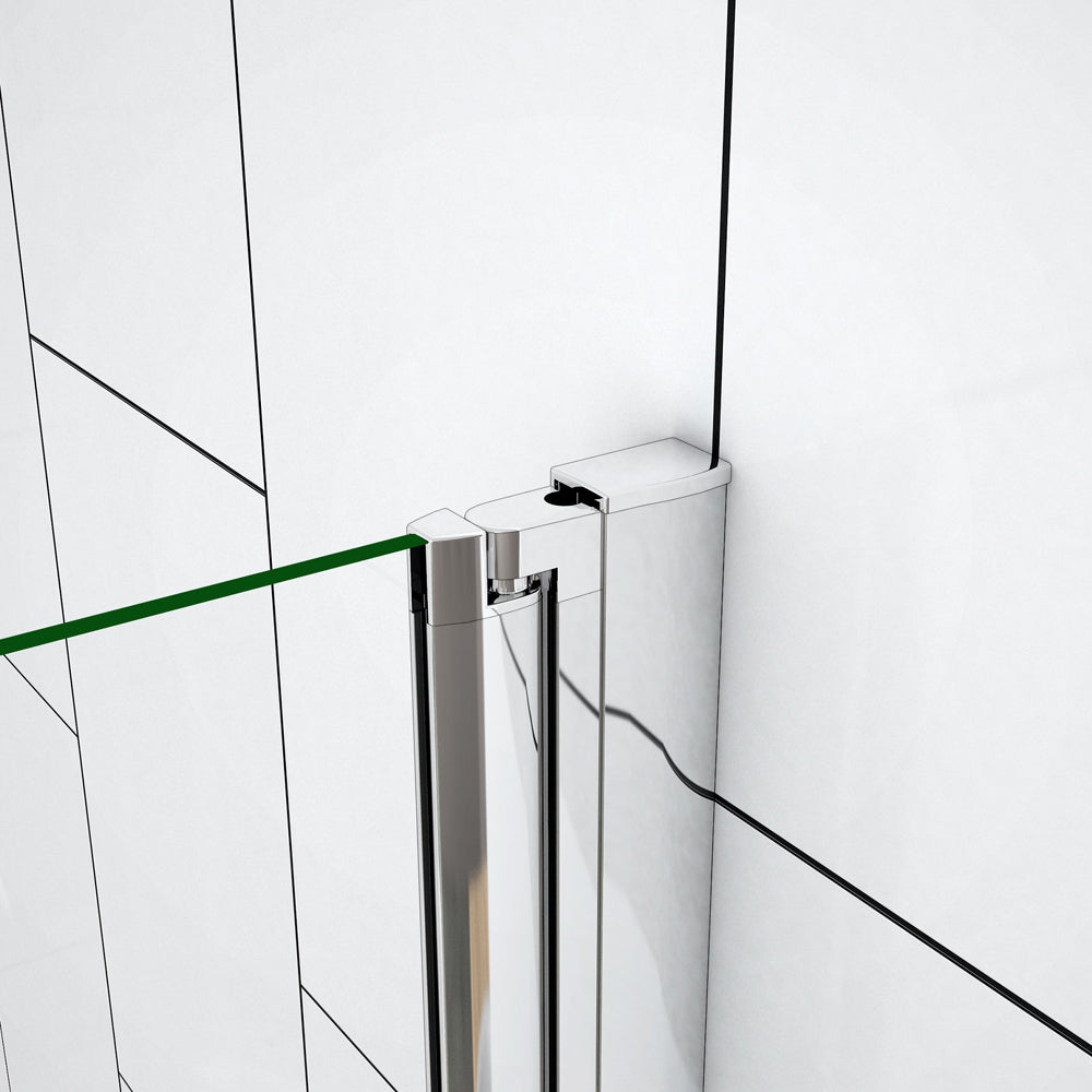 Porte de douche pivotante en 6mm transparent hauteur 185-195 cm